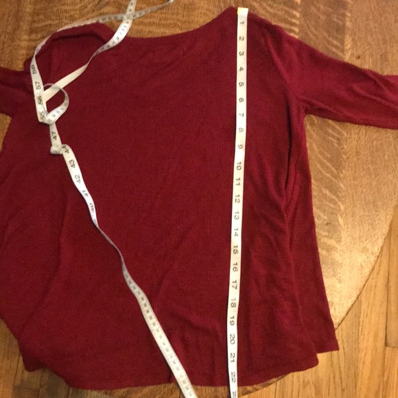 Hollister Red Thermal Waffle Knit Top Faux Wrap M - Picture 6 of 6